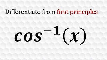 Derivative of inverse cosine function from 1st principles
