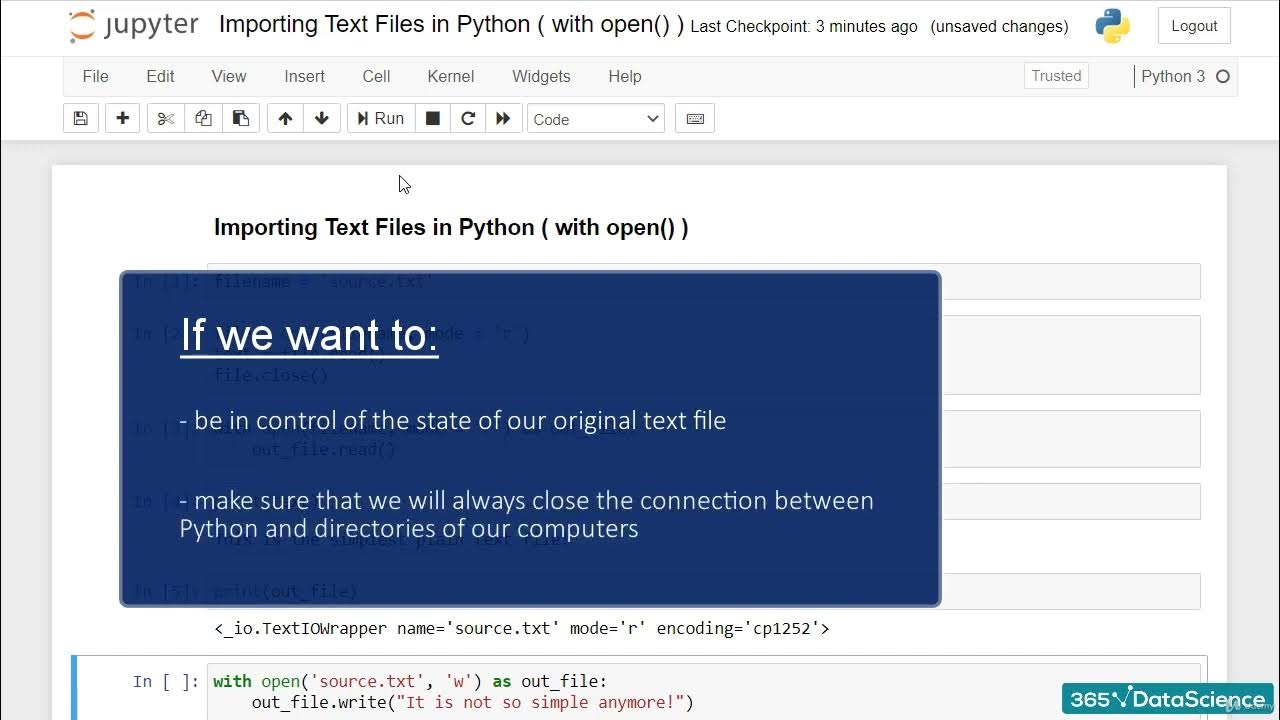010 Importing Text Files in Python with open - YouTube
