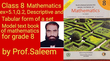 class 8th(math),ex=5.1, Q(2), descriptive and tabular form of set,IMCB,F.G schools, 2022