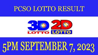 Lotto Results Today for 5PM September 7, 2023 Thursday | PCSO live