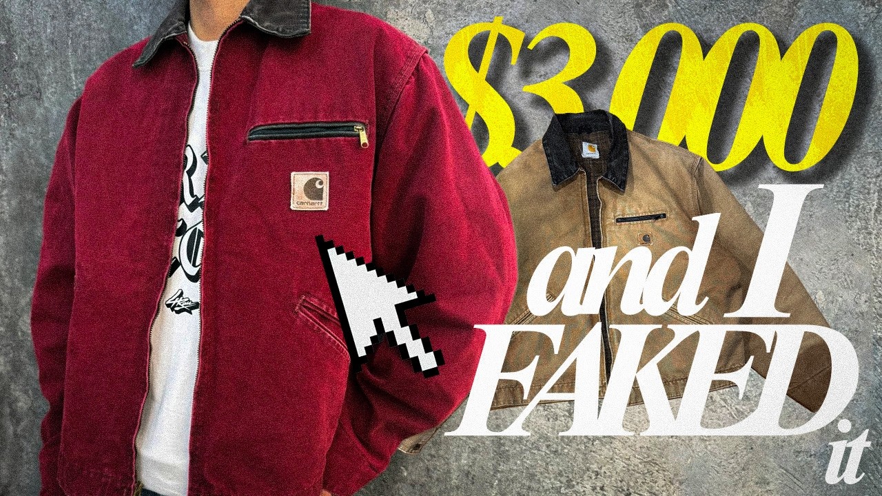 Carhartt （希少カラー） This is How I FAKED The $3,000 Carhartt Detroit Jacket - YouTube