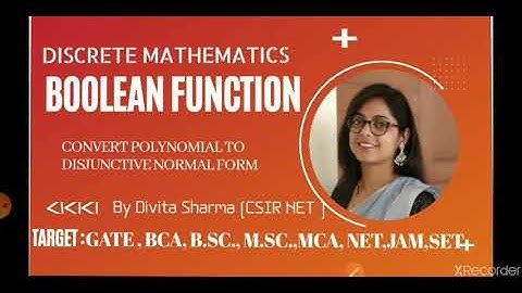 Express polynomial into disjunctive normal form -boolean function (lect.3 on Discrete Mathematics)