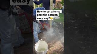 how to set a fence post the correct/easy way?