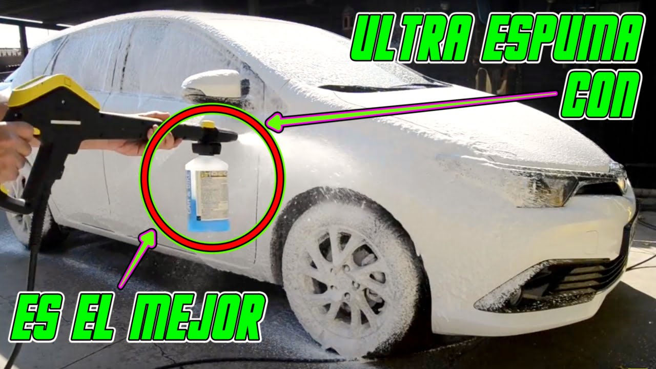 Car wash with ultra foam type cream, incredible 