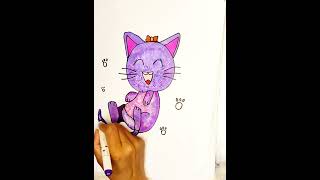 Sevimli Kedi Boyama - Cute Cat Painting