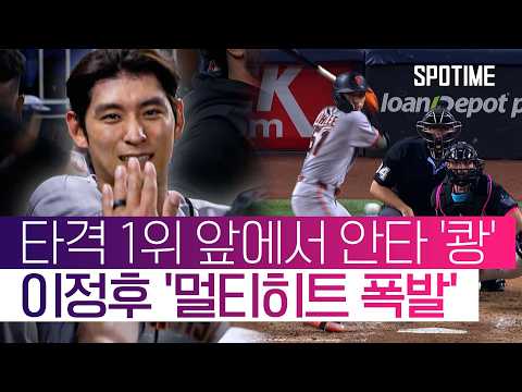 <strong>MLB</strong> 타율 2위 탈환! '멀티히트' 이정후, 1위 로페스와 6리 <strong>차이</strong> #SPOTIME #<strong>MLB</strong>