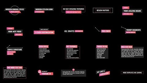 Modern Minimal Titles - Essential Graphic Motion Graphics Templates