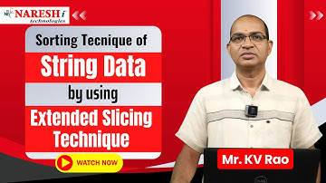 Python Slicing | Learn String Sorting in Python with Extended Slicing | NareshIT #pythontutorial