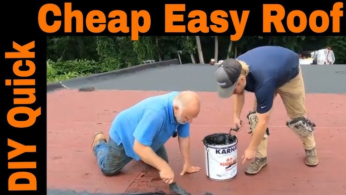 Liquid rubber flat roofing system for new flat roofs or roof repairs 