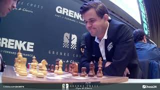 Magnus Carlsen vs Vincent Keymer #GRENKE Chess Classic 2024 Round 5