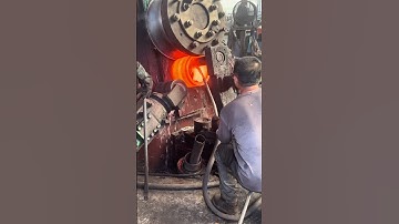 Make in China Mass Production: Thinning Iron Rings in a Factory #process #factory #forging #machine