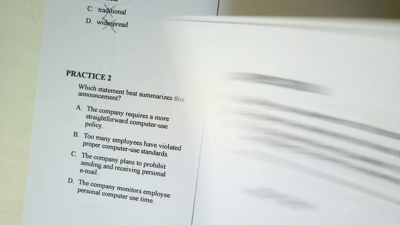 CASAS Level C Reading #1