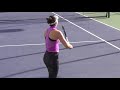 2019 Indian Wells Practice - Bianca Andreescu Serving