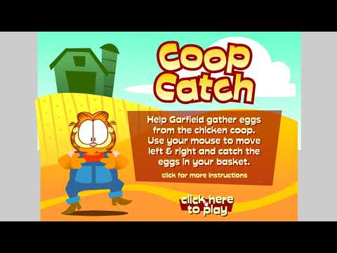 Let's Play Garfield's Coop Catch! Web Game Full Playthrough [4K]