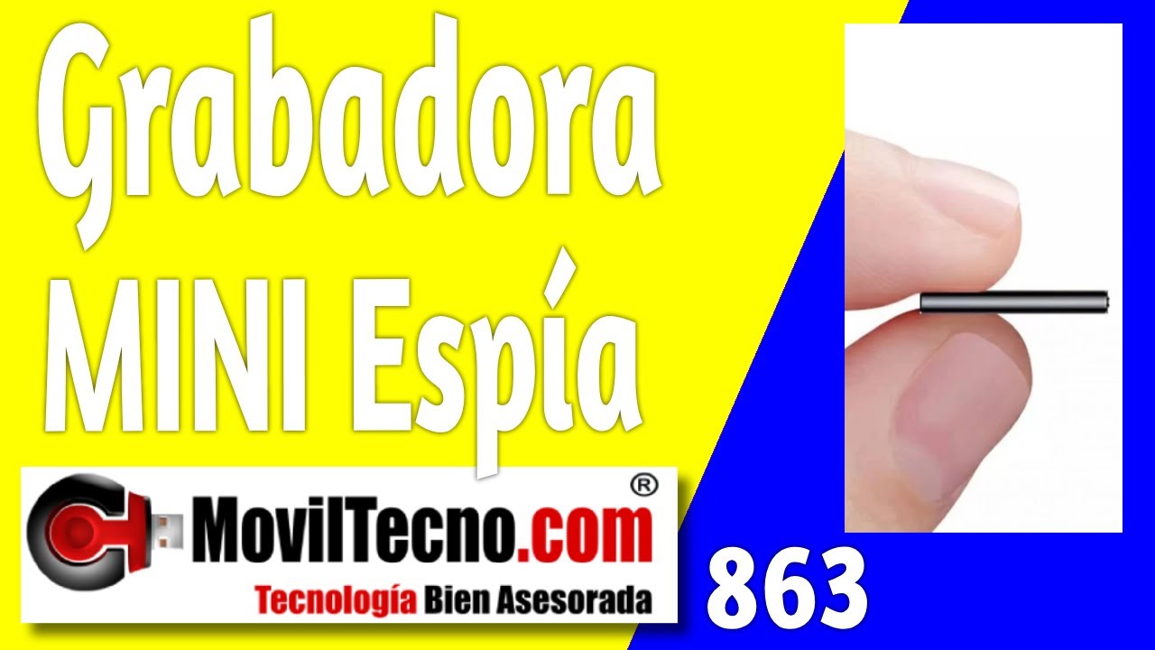 Grabadora activada por Voz PROFESIONAL MINI Espía Extraplana MovilTecno 863