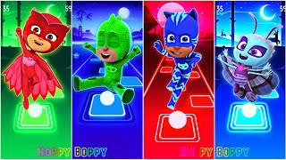 Motsuki 🆚 CatBoy 🆚 Gekko 🆚 Owlette | PJ Masks 🎶 Tiles Hop EDM Rush