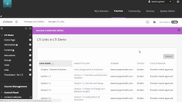 Integrating MyOpenMath with Blackboard using LTI