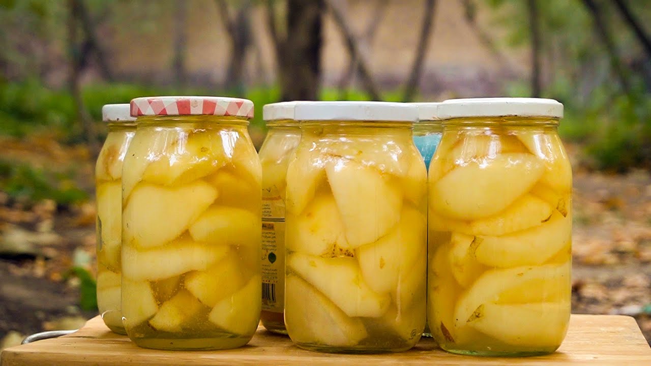 How to Make Pear Compote Rural life Village cooking YouTube
