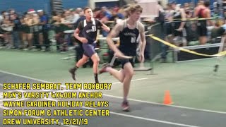 Schafer Sembrat Anchors Varsity 4x400m Relay, Passes One for Roxbury Team 4th Place, 12/21/19