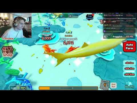 xQc Plays Roblox BE FISH