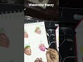 easy watercolor drawing theory...🖌️🤗 strawberry 🍓