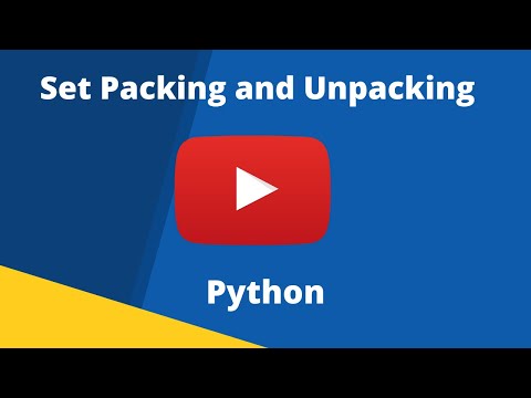 Set Packing and Unpacking in Python|How to pack and unpack set elements ...