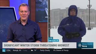 Mike Seidel TWC Snowstorm Oak Creek, WI 2-16-2023