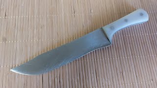 Очередной интересный кухонный нож времен СССР с барахолки под восстановление.