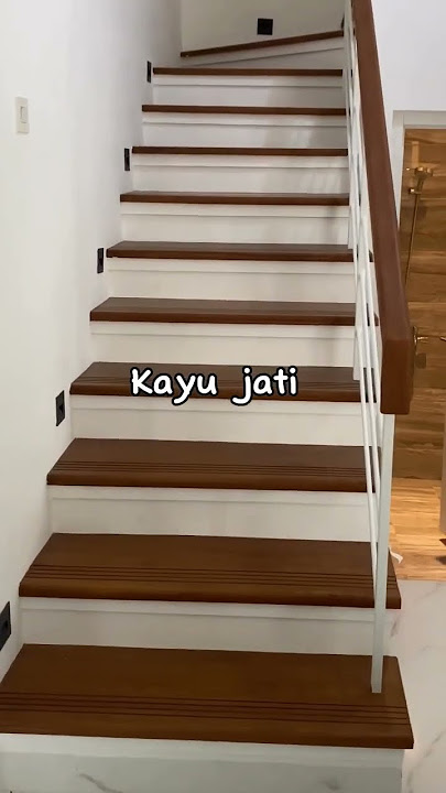 INSPIRASI TANGGA RUMAH MINIMALIS || TANGGA KAYU || TANGGA COR #shorts #desigamer