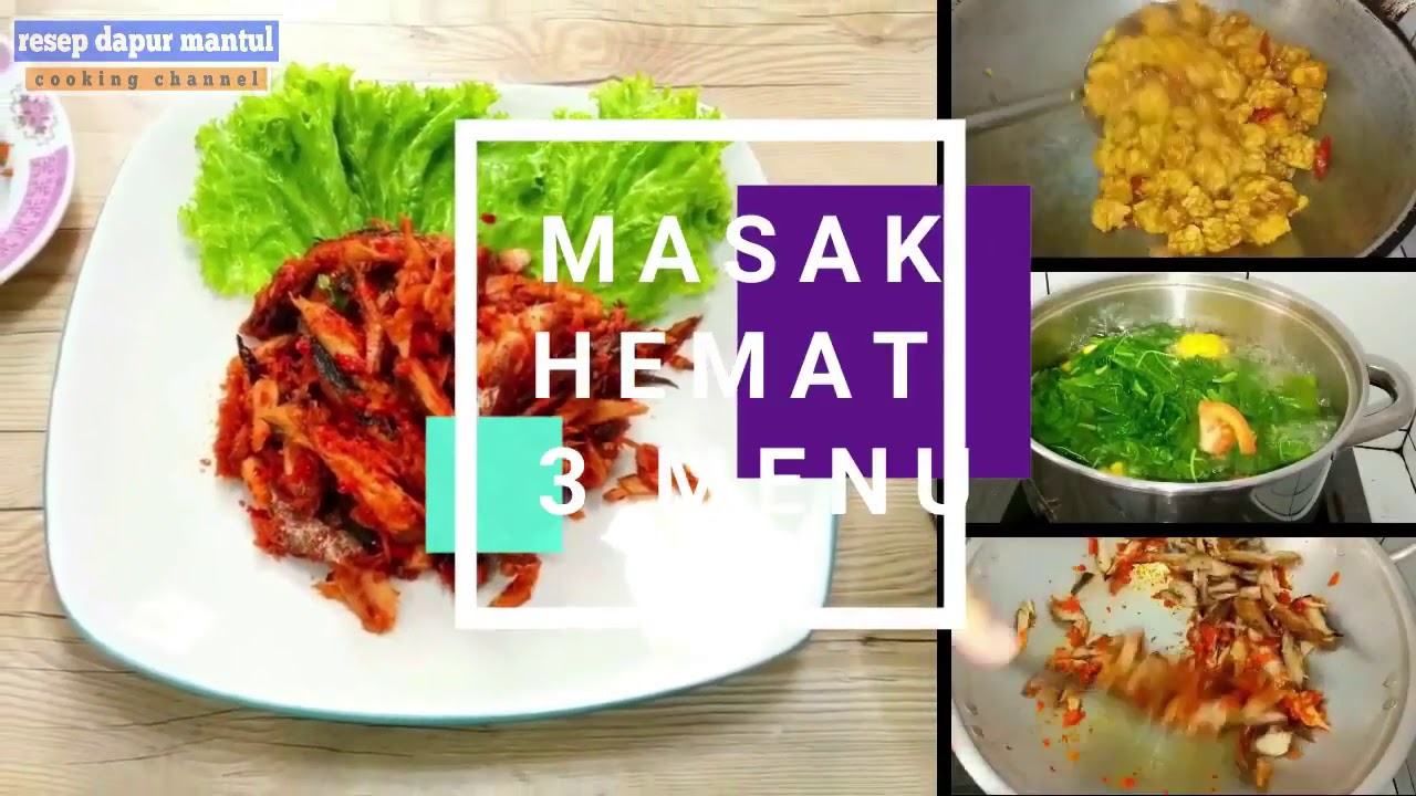 Masak hemat 3 menu Part 1 Resep masakan rumahan murah 