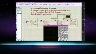 Two Two-Bit Shift Registers Simulation Circuit - Proteus 8 Professional