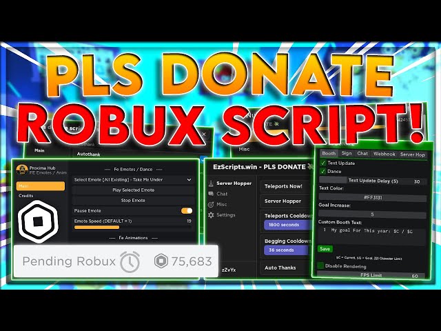 PLS DONATE Script: Auto Thanks, Auto Server Hop – Caked By Petite