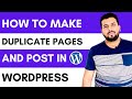 How to Make Duplicate /Clone Wordpress Page Post in One Click