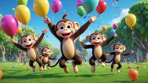 Five Little Monkeys Jump and Count | Fun Number Song for Kids | Learn Counting with Monkeys