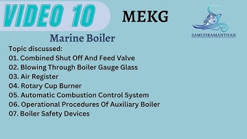Marine Boiler Systems Explained: Safety, Operation & Key Components | MEKG | @_samudramanthan_