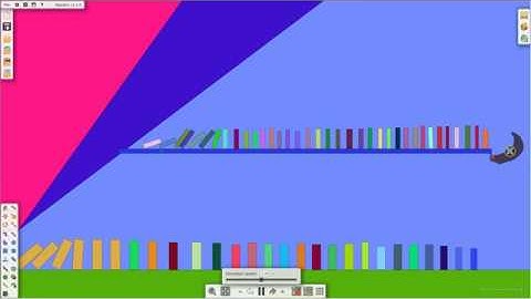 Algodoo #1 - Dominoes