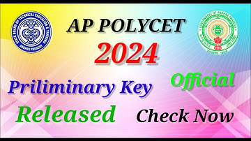 AP POLYCET 2024 PRILIMINARY KEY (OFFICIAL) RELEASED || CHECK ANSWERS THRU THE GIVEN LINK ||