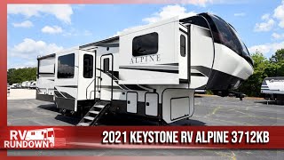 RV Rundown | HUGE Bathroom and Pantry 2021 Keystone RV Alpine 3712KB  Front Living Full Time Camper