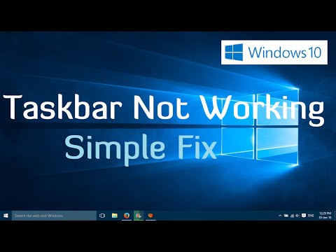 Taskbar not Working in Windows 10 - Simple fix (2 Methods)