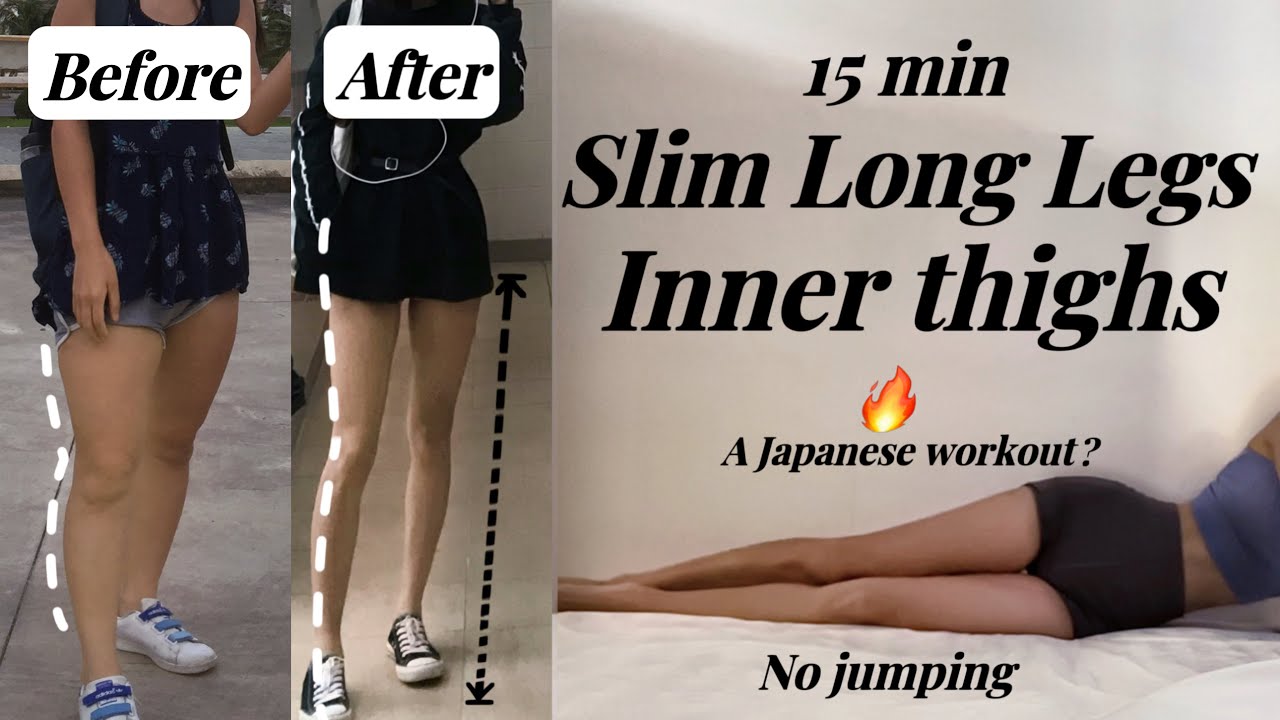 Slim Long legs & Inner thigh workout🔥Japanese routine, beginner exercise  (15min,quiet,no equipment) 