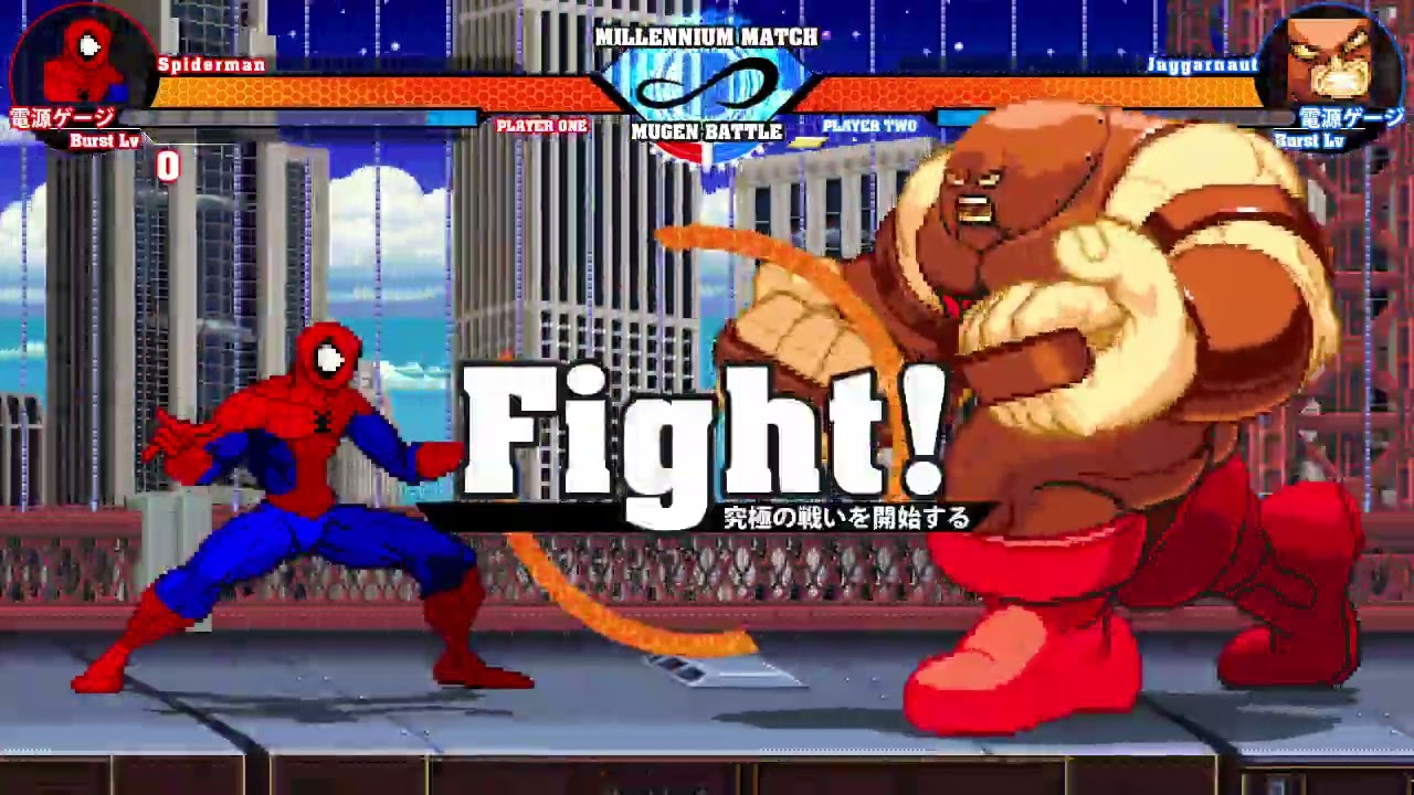 spider-man vs juggernaut Mugen Battle