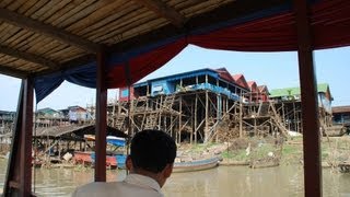 Boat Ride Through Cambodian Floating Fishing Village-Kompong Khleang