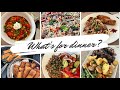 WHAT'S FOR DINNER? 5 FAMILY DINNERS - cook with me