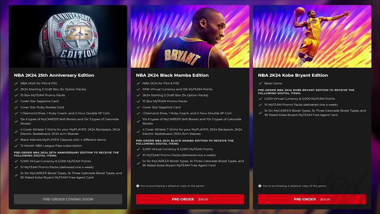 #NBA2K24 PRE ORDER BONUS 🌟🔥⛹🏽‍♂️ - YouTube