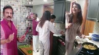 Mohan Babu and Manchu Lakshmi Cooking video|Nirmala Devi|SASZone