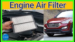 How to Replace Engine Air Filter  Hyundai Santa Fe (20132018)