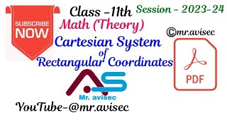 20. Cartesian System Of Rectangular Coordinates