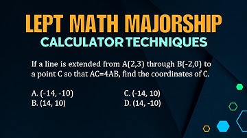 LEPT MATH MAJORSHIP REVIEWER | CALCULATOR TECHNIQUES | 2015 PAST BOARD PROBLEM | DISTANCE FORMULA