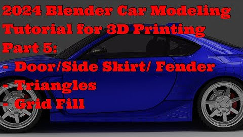 Part 5 | Blender Car Modeling Tutorial for 3D Printing 2024