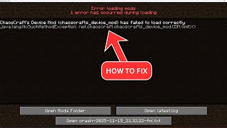 Minecraft "Mod has failed to load correctly" Error fix.